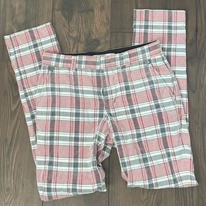 RED AND BLACK PLAID PANTS